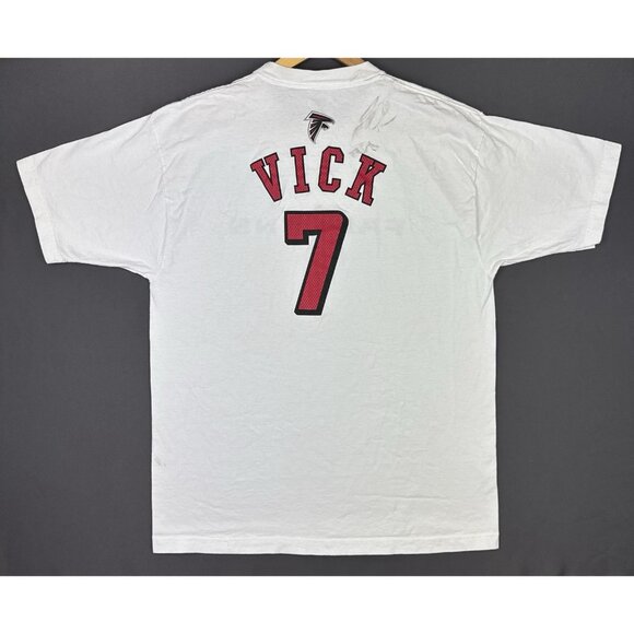 Vintage Y2K NFL Michael Vick Atlanta Falcons Reeboks White Shirt Promo Rare #7 - Picture 2 of 13